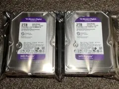 ウェスタンデジタル 2TB パープル 2個セット 2025年製