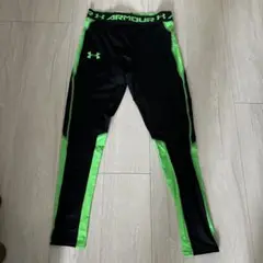 UNDER ARMOUR ブラック/グリーン タイツ