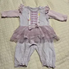 ラプンツェル風　紫色フリル付きロンパース