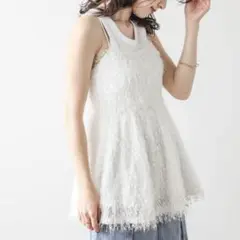 シュガービスケット シャギーフリンジキャミソール