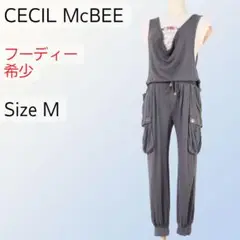 CECIL McBEE セシルマクビー オーバーオール フーディー グレー M