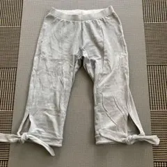Reebok ヨガパンツ グレー サイドスリットリボン