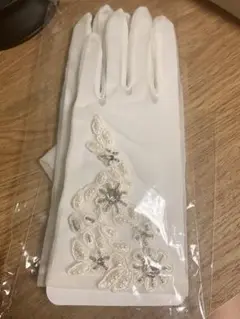 ウエディング ショートグローブ 刺繍 ブライダル