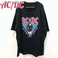 AC/DC ヴィンテージ デカロゴ プリント バンドT バンT tシャツ