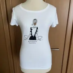 【SPIGA】ビーズ装飾付き ホワイトTシャツ ★レア物 キラキラ