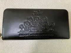 スヌーピー　ブラック　長財布　SNOOPY ピーナッツ　財布　ウォレット　新品