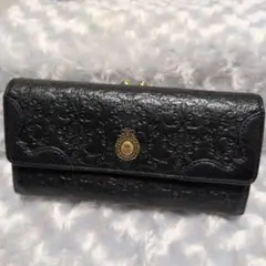 【新品未使用】ANNA SUI 　アナスイ　がま口長財布　ブラック　黒
