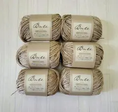 新品◇セリア ペーパーヤーン Bale ベイル　カフェオレ　６セット