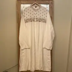 パンジャビ　刺繍　シルク　絹素材　民族衣装