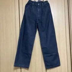 無印良品　和紙混　パンツ　黒