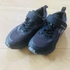 ムーンスター　19.5EEE キッズスニーカー ブラック/グレー ベルクロ