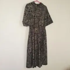 【Sarahwear】都市風景イラスト 半袖シャツワンピース