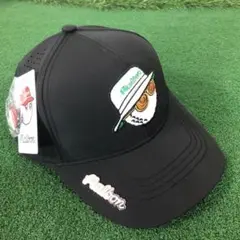 【新品】マルボンゴルフ キャップ Malbon golf 帽子 黒色 男女兼用