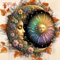 お買い得月と太陽のアートボードボヘミアンの壁画モチーフ2Dフラッ卜絵画20×20