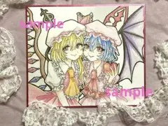新品未開封　直筆　手描きオリジナルイラスト 色紙　レミリア　スカーレット 東方 project レミリア・スカーレット 女の子 手描き イラスト