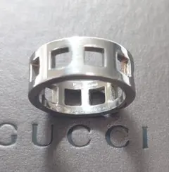 GUCCI グッチ オープン スクエア リング 指輪 7号