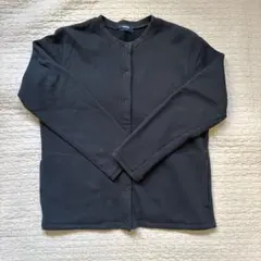 OLD UNIQLO ボタン付きカーディガン ブラック　スウェットカーディガン