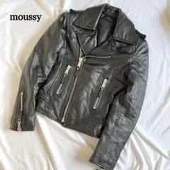 moussy 本革 ラムレザー ライダース ジャケット ブラック サイズ1