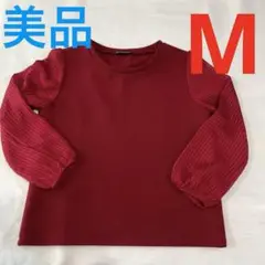 美品　赤系　カットソー　M