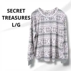 SECRET TREASURES ペンギン柄長袖Tシャツ L/G