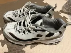 Skechers ディライト スニーカー26.5cm ホワイト/ブラック/グレー