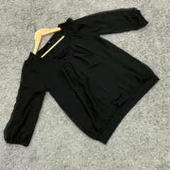 ✨Lavolta✨ラボルタ♡ブラウス♡カットソー♡七分袖♡ブラック(M)