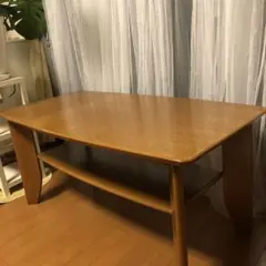 センターテーブル 中段棚付き