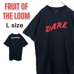 DARE 薬物乱用防止 Tシャツ L 黒 FRUIT OF THE ROOM
