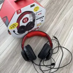 Nintendo Switch ヘッドセット ブラック/レッド