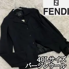 イタリア製【FENDI】バージンフリースウールテーラードジャケットsize40L