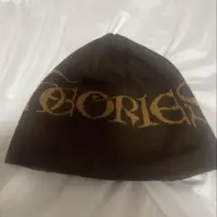 ニット帽　ブラウン　イエロー
