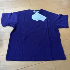 紫色 Tシャツ 胸ポケット付き