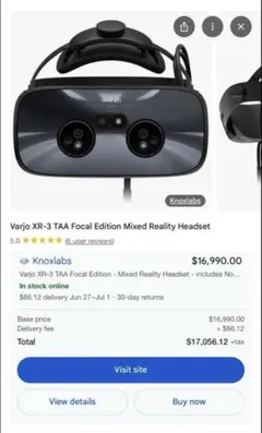 Varjo XR-3 TAA Focal Edition