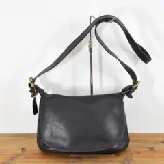 オールド コーチ レディース レザー ショルダーバッグ ブラック 金具 カバン