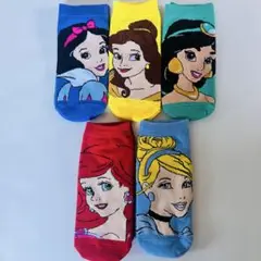 【値下げ】ディズニープリンセス ソックス 5セット