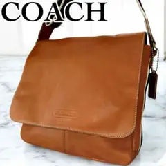 極美品❣️ COACH コーチ　ショルダーバッグ　ヘリテージ　メッセンジャー　茶