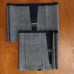 着物はぎれ　大島紬　約18cm×約145cm　２枚