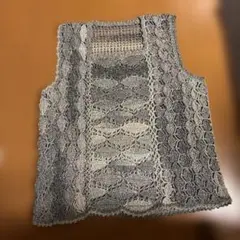 グレー系 ラメが入ったベスト