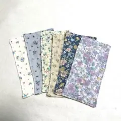 4重ガーゼミニハーフハンカチ6枚セット (B)