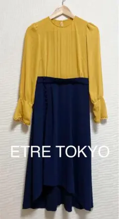ETRE TOKYO エトレトウキョウ 配色ワンピース ペチコート付き
