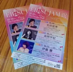EBISU JAM 2025 チラシフライヤー×2枚　安田成美　高岡早紀　伊藤蘭