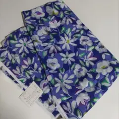 紫色の花柄ジョーゼット生地 約96×245cm幅