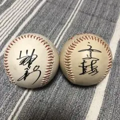 東京読売ジャイアンツ　巨人　川相　サイン入り野球ボール 2個セット
