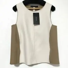◼︎新品タグ付◼︎ZARA / ボンディング素材 カラー切替タンクトップ