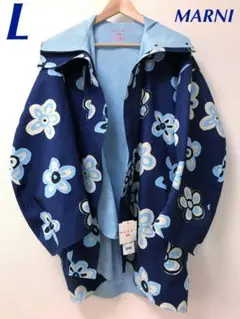 新品タグ付✨ユニクロ MARNI コラボ L ブロックテック ハーフコート 花柄
