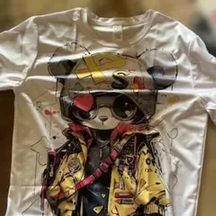 パンダキャラクターTシャツ Mサイズ ホワイト