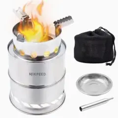 【コンパクト&軽量 耐久性 火吹き棒付き】 キャンプ ストーブ 焚き火台