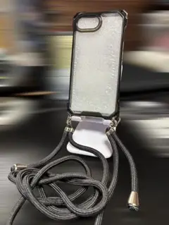 iPhone 16e 透明スマホケース ショルダーストラップ付き