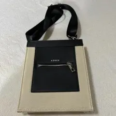 【新品未使用】ADRER ショルダーバッグ サコッシュ ベージュ/ブラック
