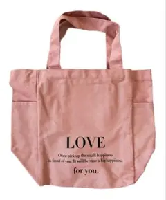 向井ゆきプロデュース LOVE トートエコバッグ ピンク
